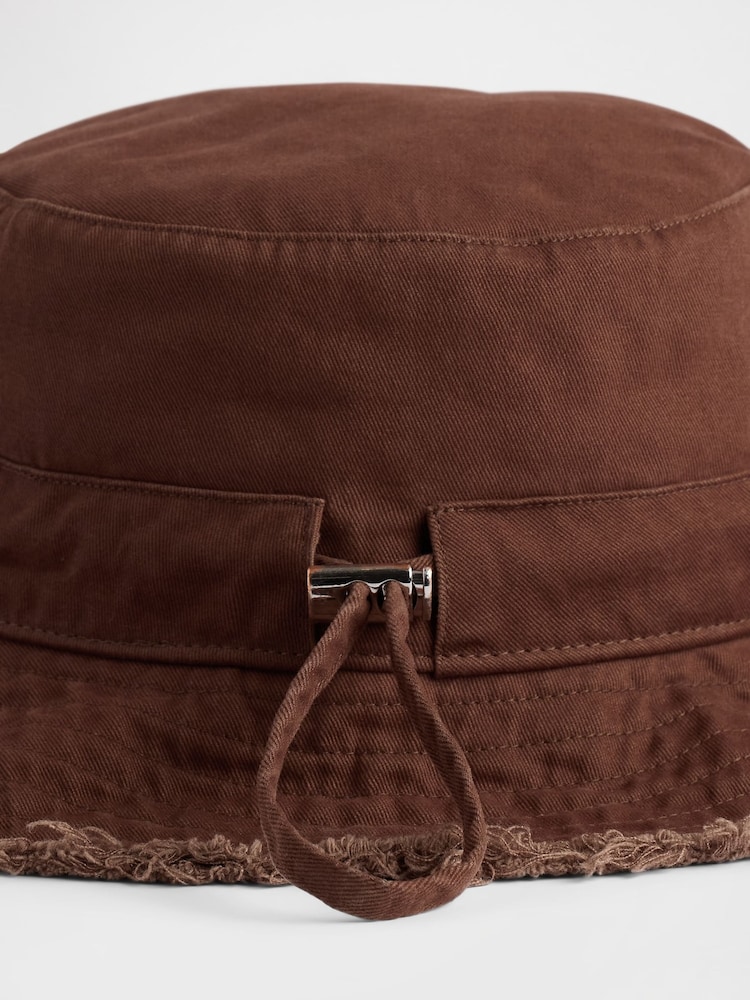 Braun - Gap Frayed Bucket Hat - Bild 2 von 4