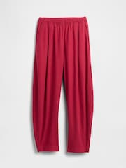 Gap Red Mid Rise Linen-Blend Easy Barrel Trousers - Image 5 of 6