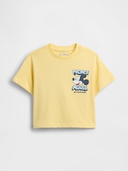 Gap Yellow Mickey Mouse Disney Oversized T-Shirt (12mths-5yrs) - Image 1 of 2
