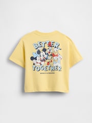 Gap Yellow Mickey Mouse Disney Oversized T-Shirt (12mths-5yrs) - Image 2 of 2