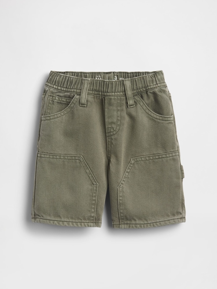 Gap Green UltraSoft Denim Pull On Carpenter Shorts (12mths-5yrs) - Image 1 of 2 Gap Green UltraSoft Denim Pull On Carpenter Shorts (12mths-5yrs) - Image 1 of 2