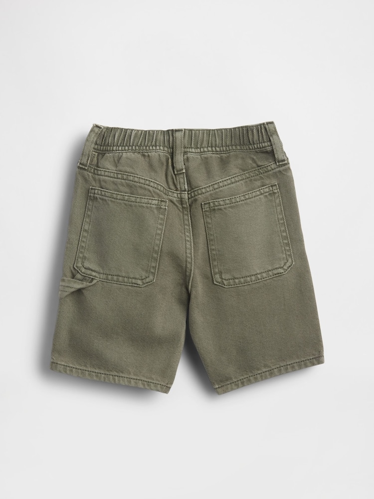 Gap Green UltraSoft Denim Pull On Carpenter Shorts (12mths-5yrs) - Image 2 of 2 Gap Green UltraSoft Denim Pull On Carpenter Shorts (12mths-5yrs) - Image 2 of 2