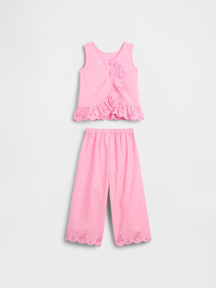 Gap Eyelet Ruffle Outfit Set (6mths-5yrs) - Imaginea 3 din 3