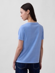 Blu - Gap Vintage Soft V-Neck T-Shirt - Immagine 2 di 3