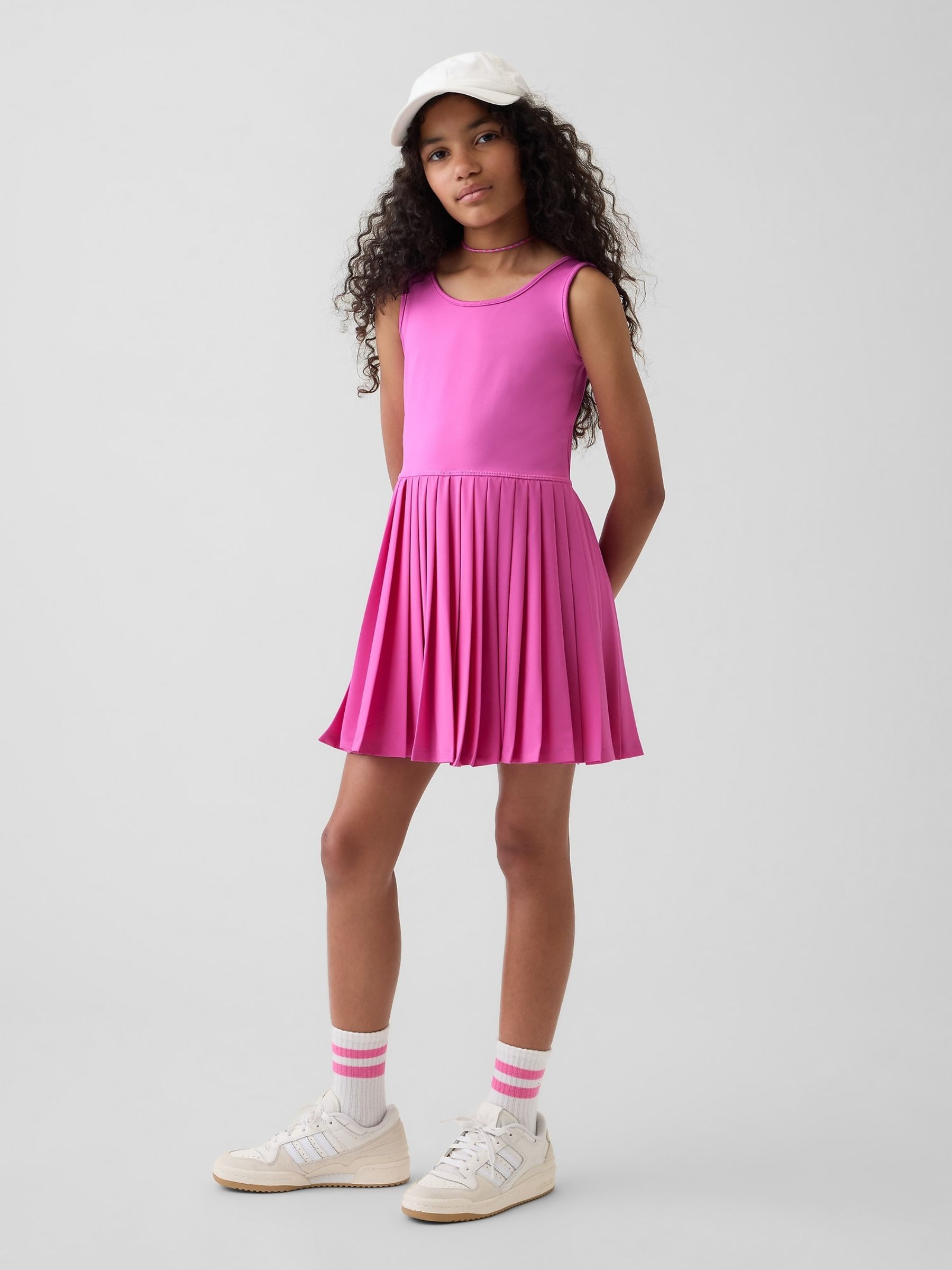 strapless open back dress Pink Vertical-Stripe Side Split Shorts