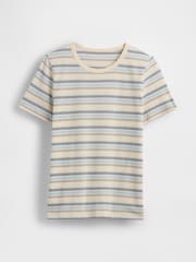 Gap Yellow Stripe Cotton VintageSoft T-Shirt - Image 4 of 4