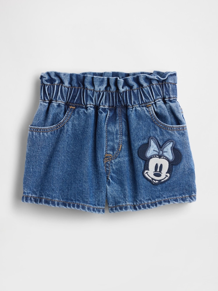 Gap Medium wash Minnie Mouse Disney Stride Denim Short (6mths-5yrs) - Image 1 of 2