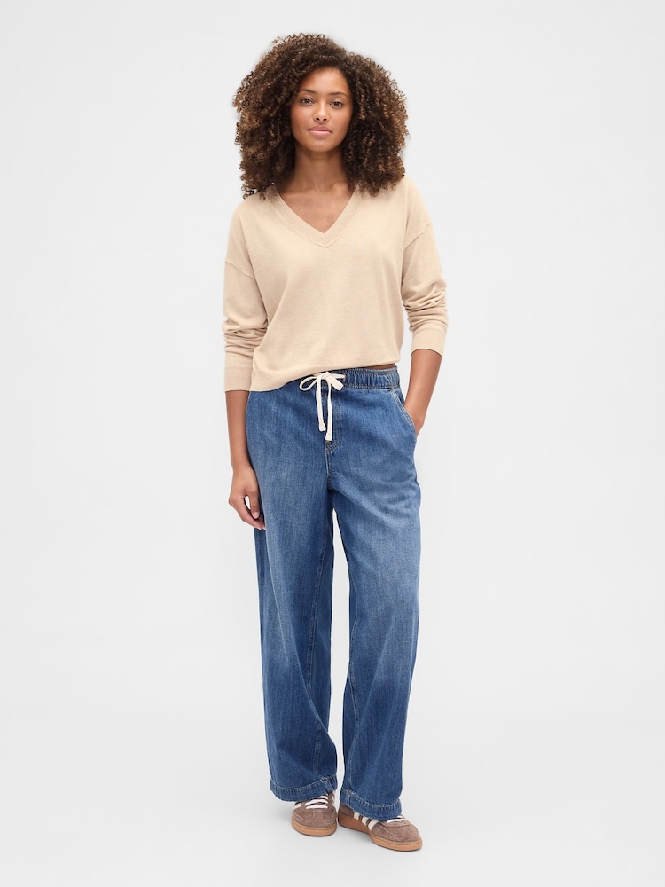 Gap High Waisted Easy Wide-Leg Jeans - Imaginea 1 din 6