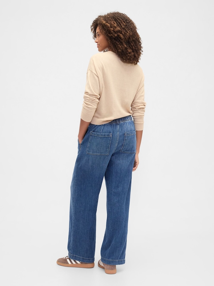 Gap High Waisted Easy Wide-Leg Jeans - Imaginea 2 din 6