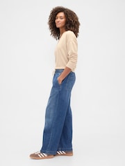 Gap High Waisted Easy Wide-Leg Jeans - Imaginea 3 din 6
