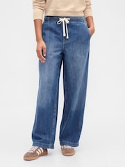 Gap High Waisted Easy Wide-Leg Jeans - Imaginea 4 din 6