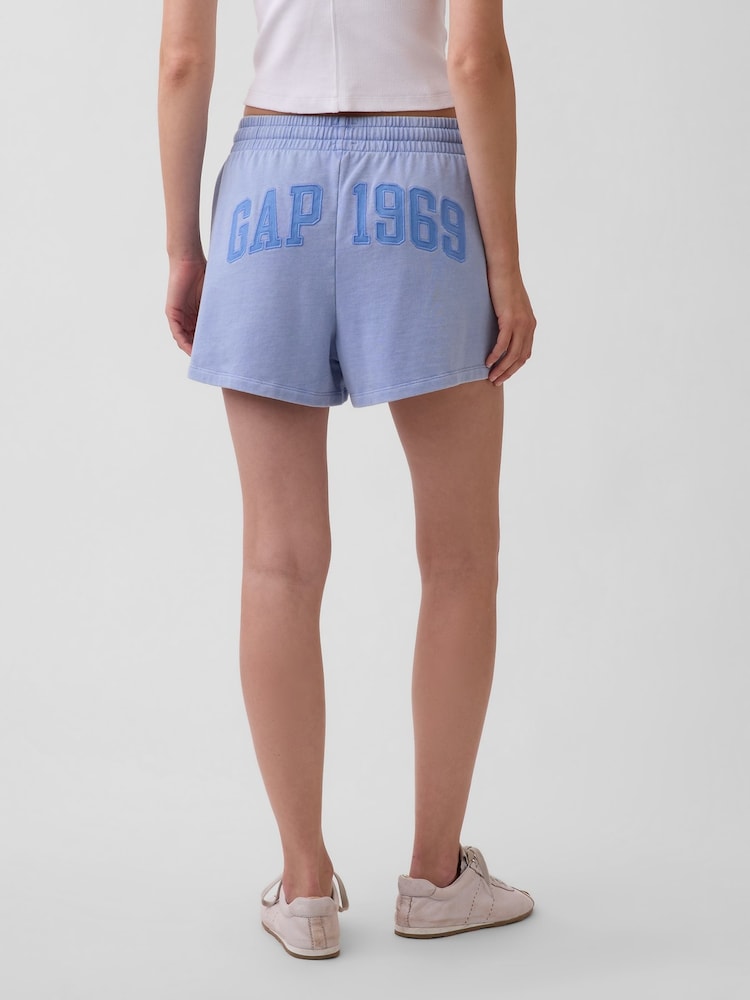 Gap Blue 3 inch French Terry Relaxed Logo Sweat Shorts - Image 2 of 4 Gap Blue 3 inch French Terry Relaxed Logo Sweat Shorts - Image 2 of 4