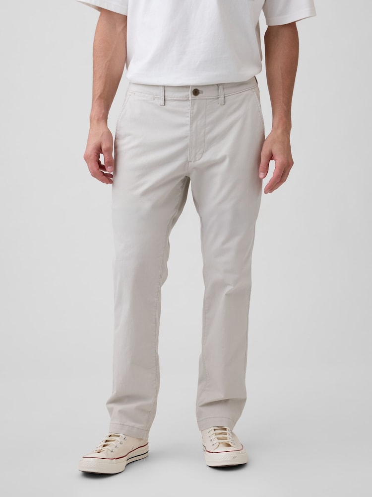 Gap Cream Essential Straight Fit Chinos - Image 1 of 6