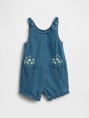 Gap Embroidered Floral Denim One-Piece (0-24mths) - Bild 1 von 4