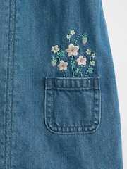 Gap Embroidered Floral Denim One-Piece (0-24mths) - Bild 3 von 4