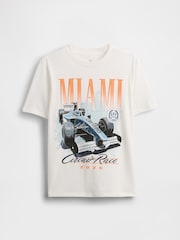 Blanc - T-shirt graphique Gap (4-13ans) - Image 1 de 3