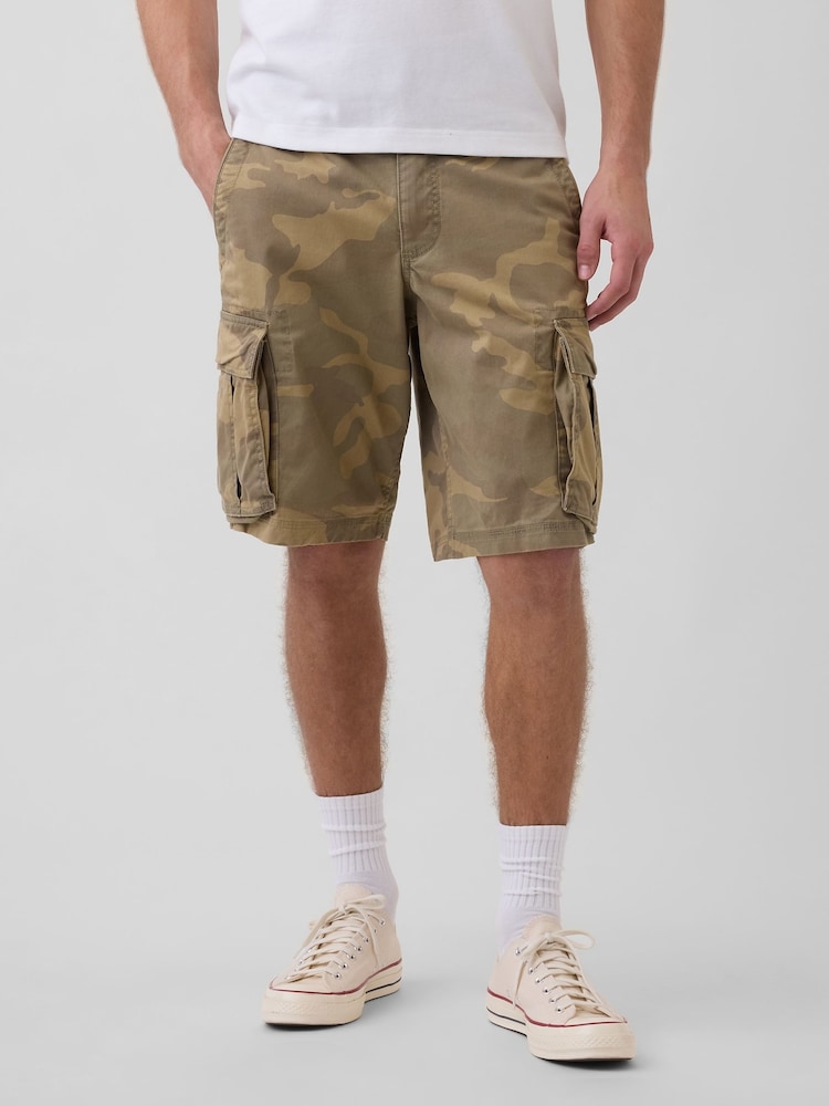 Gap Green Camo Relaxed Cargo Shorts - Image 1 of 5