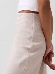 Gap Beige Linen-Blend Maxi Slip Skirt - Image 4 of 4