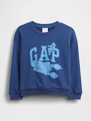 Gap Blue Relaxed French Terry Graphic Sweatshirt (6mths-5yrs) - Image 1 of 3
