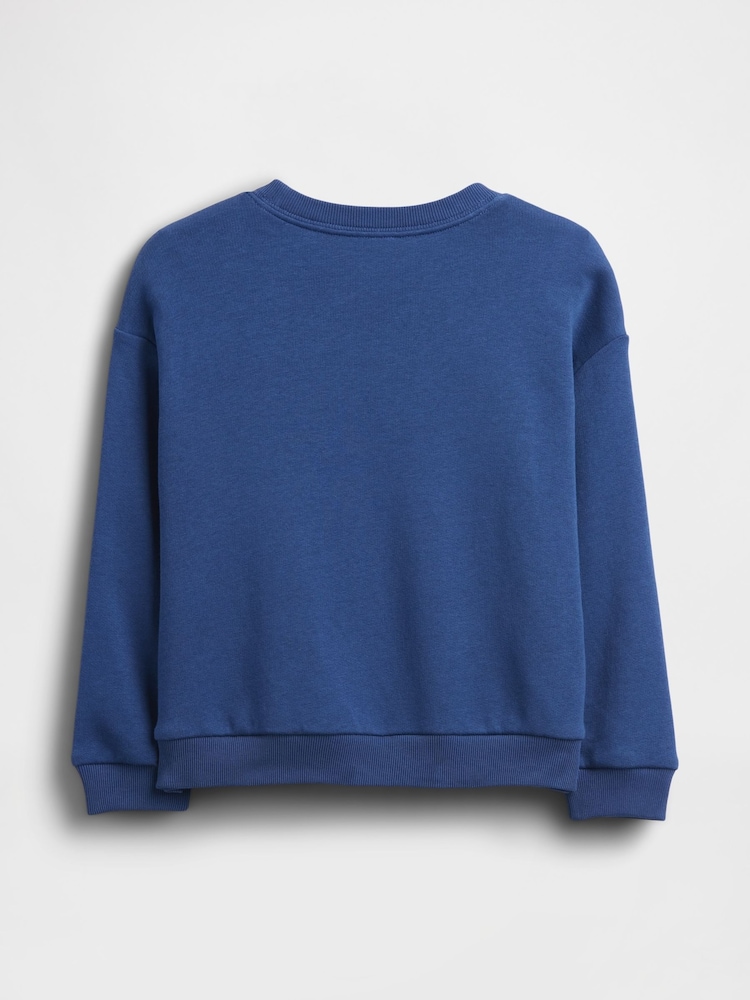 Gap Blue Relaxed French Terry Graphic Sweatshirt (6mths-5yrs) - Image 2 of 3 Gap Blue Relaxed French Terry Graphic Sweatshirt (6mths-5yrs) - Image 2 of 3