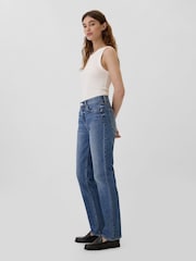 Gap Blue High Waisted 90s Original Straight Jeans - Image 3 of 6