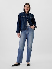 Gap Blue High Waisted 90s Original Straight Jeans - Image 5 of 6