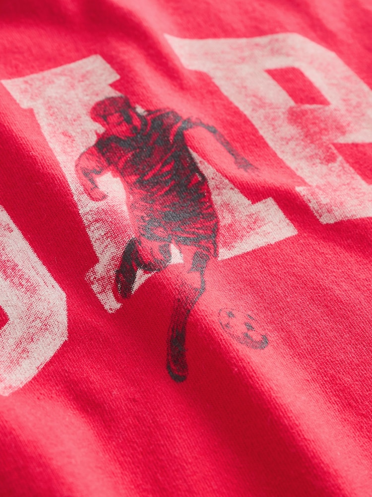 Roșu - Tricou grafic cu mânecă scurtă Gap (4-13ani) - Imaginea 4 din 4