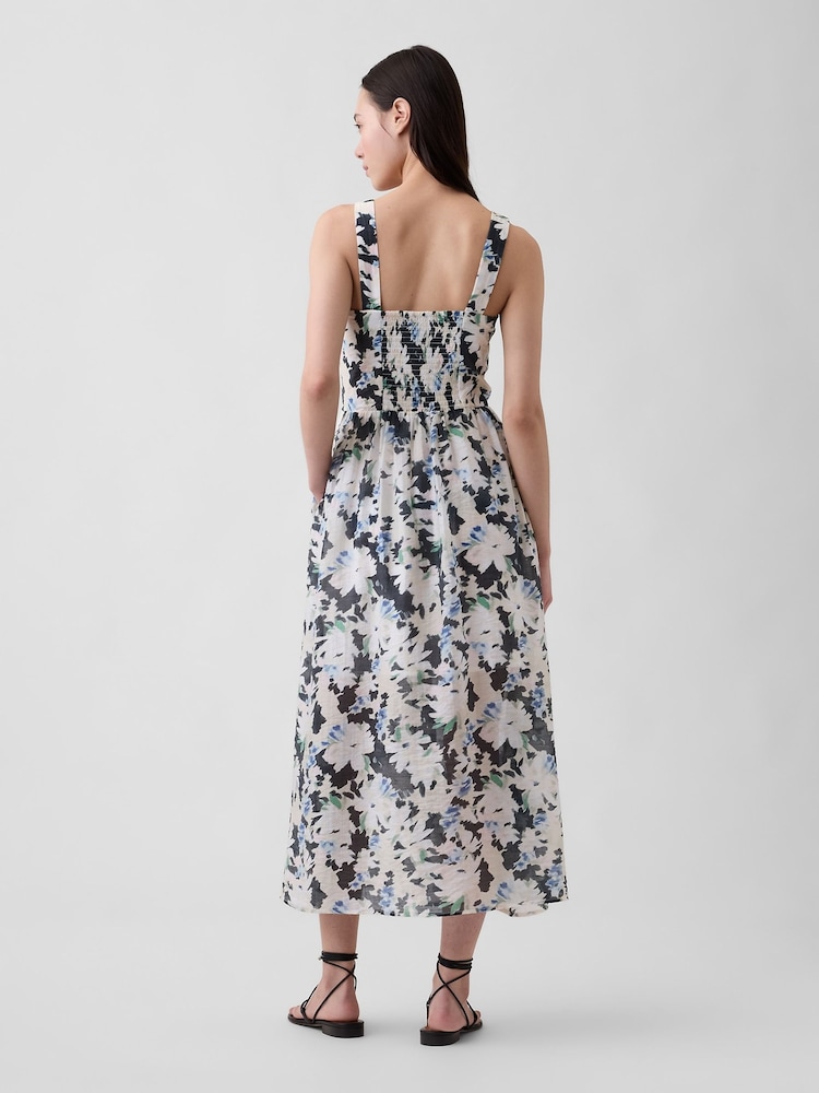 Gap Black Floral Seamed Drop-Waist Maxi Dress - Image 2 of 4