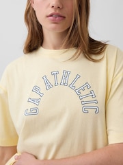 Gap Yellow Vintage Soft Athletic Logo Longline T-Shirt - Image 3 of 5