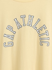 Gap Yellow Vintage Soft Athletic Logo Longline T-Shirt - Image 5 of 5