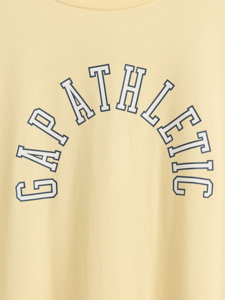 Gap Yellow Vintage Soft Athletic Logo Longline T-Shirt - Image 5 of 5