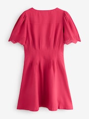 Gap Red Linen-Blend Cinched Mini Shirtdress - Image 2 of 6