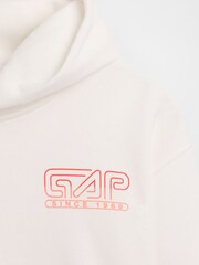 Crème - Gap VintageSoft Relaxed Graphic Hoodie (4-13yrs) - Image 4 de 4