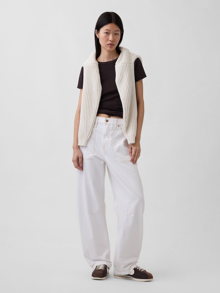 Braun - Gap Modern T-Shirt mit Rundhalsausschnitt - Bild 3 von 3