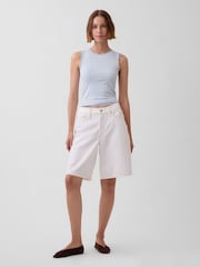 Gap Blue Gingham Pointelle Shell Vest - Image 3 of 4