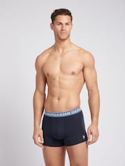 U.S. Polo Assn. Blue Mens Highlight Stripe Boxer Shorts 3 Pack - Image 3 of 8