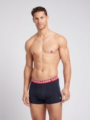 U.S. Polo Assn. Blue Mens Highlight Stripe Boxer Shorts 3 Pack - Image 4 of 8