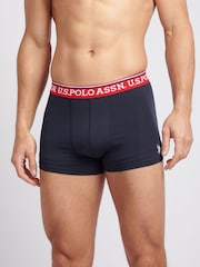 U.S. Polo Assn. Blue Mens Highlight Stripe Boxer Shorts 3 Pack - Image 5 of 8