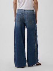 Gap Medium wash Mid Rise UltraSoft Studded Baggy Jeans - Image 2 of 4