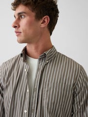Gap Brown stripe Cotton Poplin Classic Shirt - Image 2 of 3