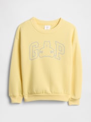 Gap Yellow Logo Relaxed Crew neck Sweatshirt (6mths-5yrs) - Image 1 of 3