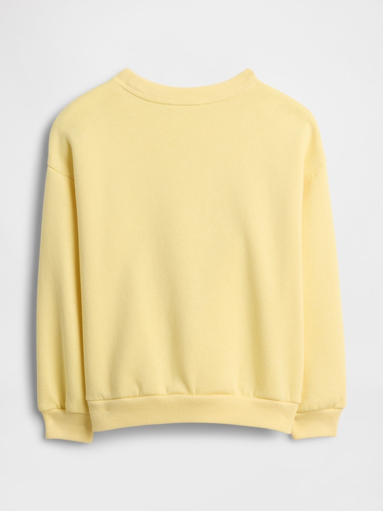 Gap Yellow Logo Relaxed Crew neck Sweatshirt (6mths-5yrs) - Image 2 of 3 Gap Yellow Logo Relaxed Crew neck Sweatshirt (6mths-5yrs) - Image 2 of 3