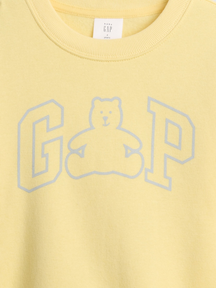 Gap Yellow Logo Relaxed Crew neck Sweatshirt (6mths-5yrs) - Image 3 of 3 Gap Yellow Logo Relaxed Crew neck Sweatshirt (6mths-5yrs) - Image 3 of 3
