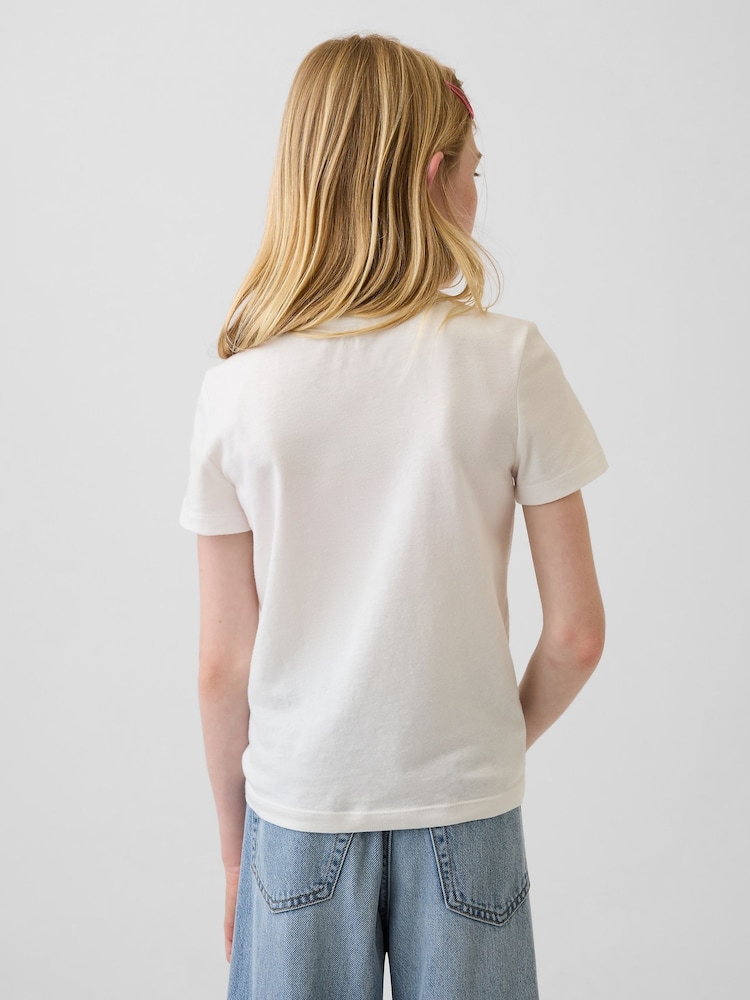 Gap White Graphic T-Shirt (4-13yrs) - Image 2 of 7 Gap White Graphic T-Shirt (4-13yrs) - Image 2 of 7