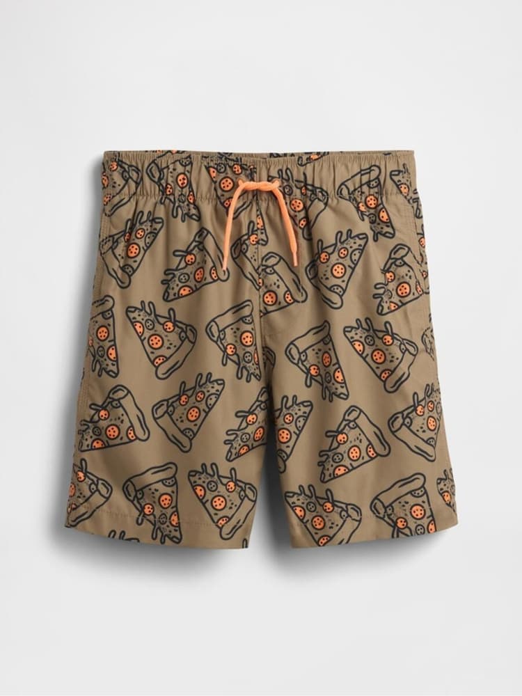 Gap Brown 5 Inch Swim Trunks (4-13yrs) (4-13yrs) - Image 1 of 3