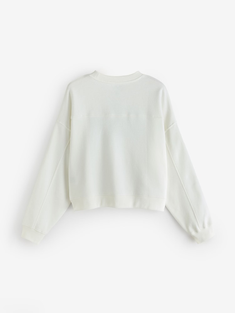 Gap White Relaxed Logo Sweatshirt - Image 2 of 4