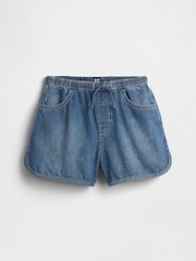 Gap Medium wash High Waisted Denim Easy Dolphin Shorts (4-13yrs) - Image 4 of 6