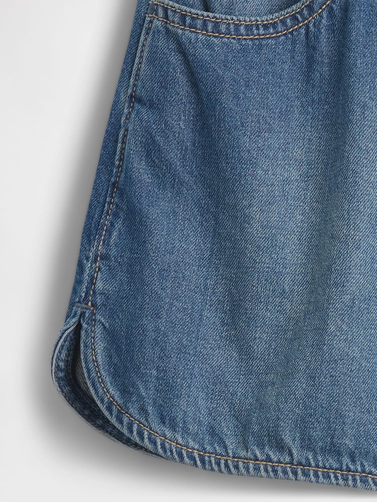 Gap Medium wash High Waisted Denim Easy Dolphin Shorts (4-13yrs) - Image 6 of 6