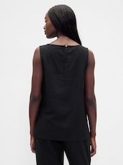 Gap Black Linen Blend Shell Vest - Image 2 of 4