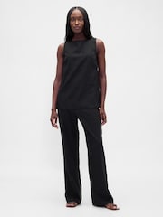 Gap Black Linen Blend Shell Vest - Image 3 of 4